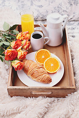 Image showing breakfast in bed