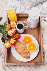 Image showing breakfast in bed