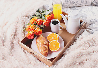 Image showing breakfast in bed