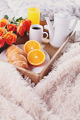 Image showing breakfast in bed