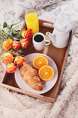 Image showing breakfast in bed