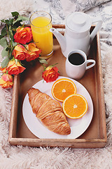 Image showing breakfast in bed