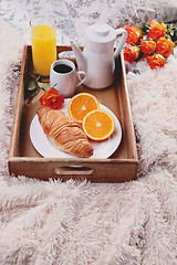 Image showing breakfast in bed