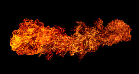 Image showing Fire isolated on black background.