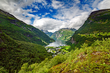 Image showing Geiranger fjord, Norway.