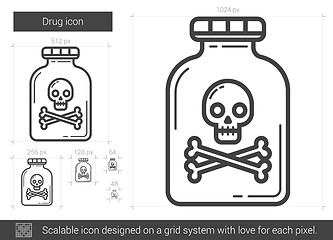 Image showing Drug line icon.