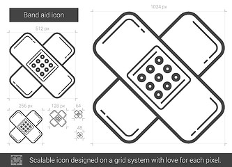 Image showing Band aid line icon.