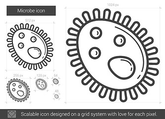 Image showing Microbe line icon.