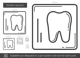 Image showing Dental x-ray line icon.