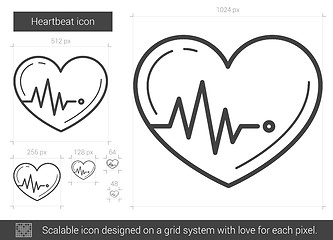 Image showing Heartbeat line icon.