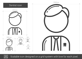 Image showing Dentist line icon.