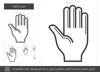 Image showing Hand line icon.