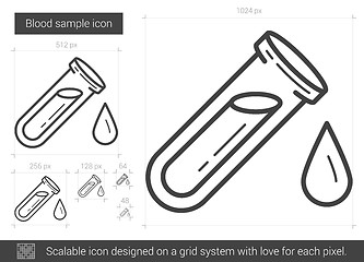 Image showing Blood sample line icon.