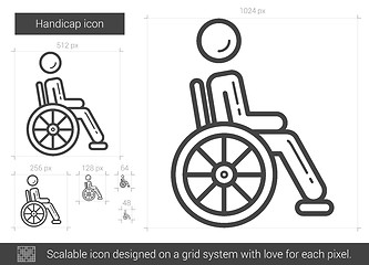 Image showing Handicap line icon.