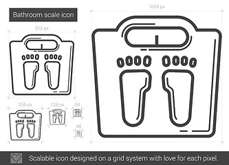 Image showing Bathroom scale line icon.