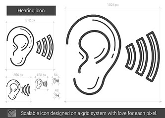 Image showing Hearing line icon.