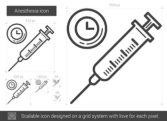 Image showing Anesthesia line icon.