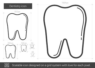 Image showing Dentistry line icon.