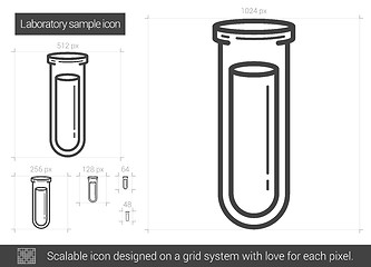 Image showing Laboratory sample line icon.