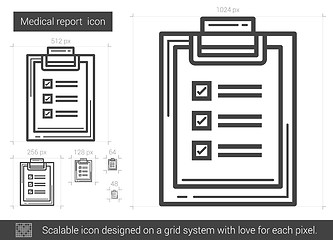 Image showing Medical report line icon.