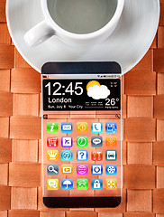 Image showing Smartphone with a transparent display.