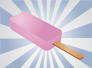 Image showing Strawberry popsicle