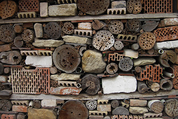 Image showing detail of insect hotel house