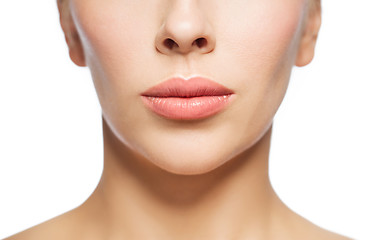 Image showing closeup of woman face and lips