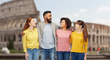 Image showing international group of happy smiling people