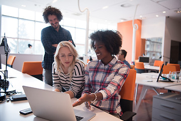 Image showing Multiethnic startup business team