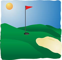 Image showing Sunny golf course