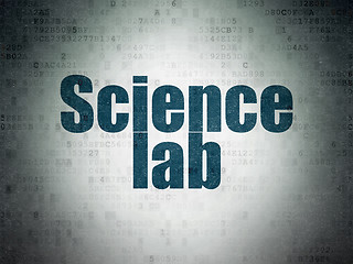 Image showing Science concept: Science Lab on Digital Data Paper background