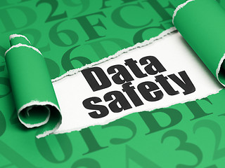 Image showing Information concept: black text Data Safety under the piece of  torn paper