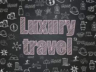 Image showing Tourism concept: Luxury Travel on School board background