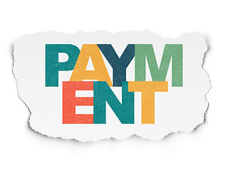 Image showing Currency concept: Payment on Torn Paper background