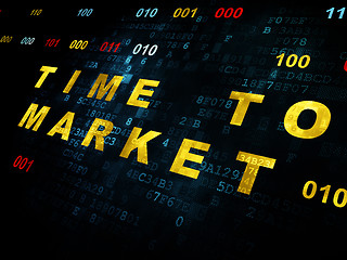 Image showing Time concept: Time to Market on Digital background