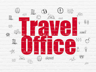 Image showing Tourism concept: Travel Office on wall background