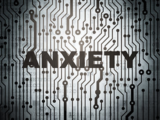 Image showing Medicine concept: circuit board with Anxiety