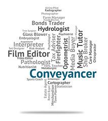 Image showing Conveyancer Job Shows Text Hire And Housing