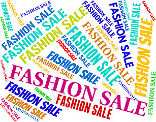 Image showing Fashion Sale Shows Discount Reduction And Stylish
