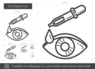 Image showing Eye dropper line icon.