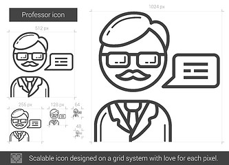 Image showing Professor line icon.