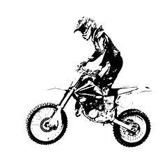 Image showing Rider participates motocross championship. illustration