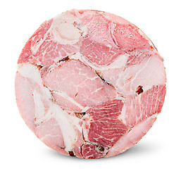 Image showing Cut slice of ham