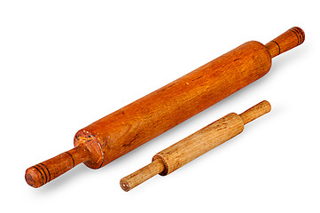 Image showing Small and large rolling pin near