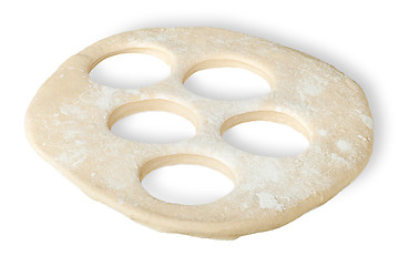 Image showing Roll dough with hole cut out