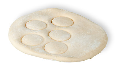 Image showing Roll dough with pressed through circles