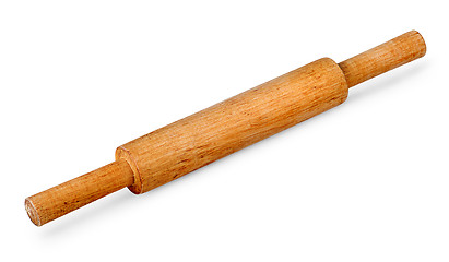 Image showing Small wooden rolling pin