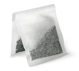 Image showing Dual tea bag vertically