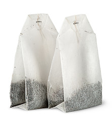 Image showing Two tea bags each other